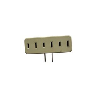 Leviton 3-Outlet Wall Tap Adapter 15A 125V 2-Prong Triple Plug Converters Almond